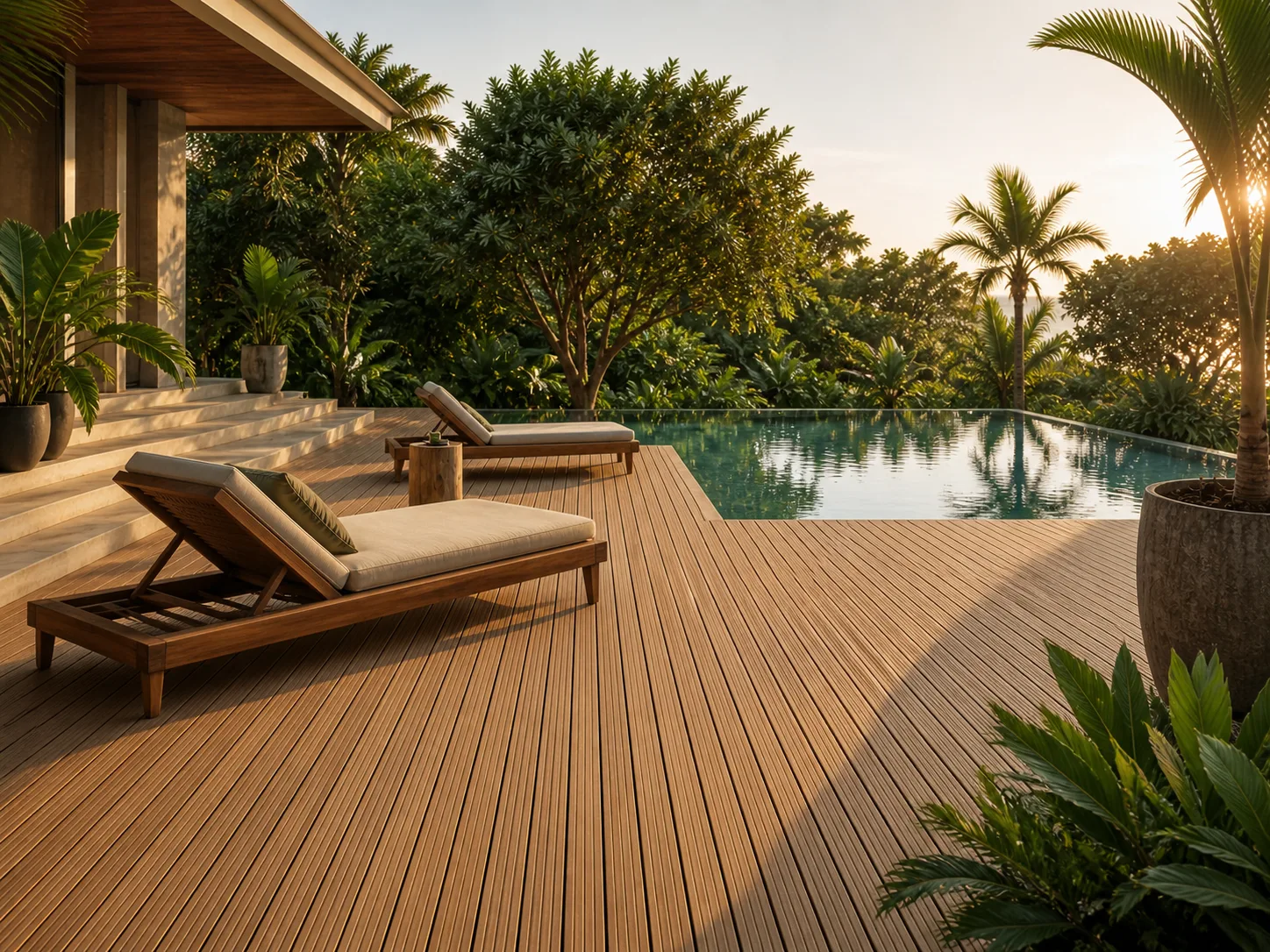 Grooved Teak Flooring